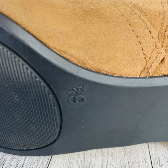 Mudd Womens Reto Tall Boots Size 6.5 Cognac Brown Hippie Bohemian Fringe Tassel - Picture 12 of 14